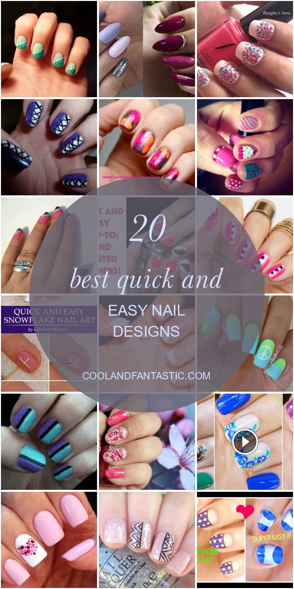 20 Best Quick and Easy Nail Designs - Home, Family, Style and Art Ideas